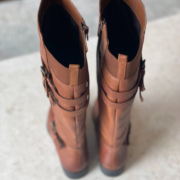 Naturalizer Womens Jessie Knee High Leather Riding Boots Brown, Size 8W - Picture 9 of 14